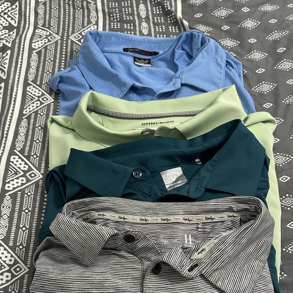 Callaway Men's and more Polo Bundle of 5 - Assorted Colors